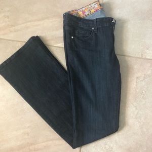 Paige laurel canyon boot cut dark blue jeans 28in